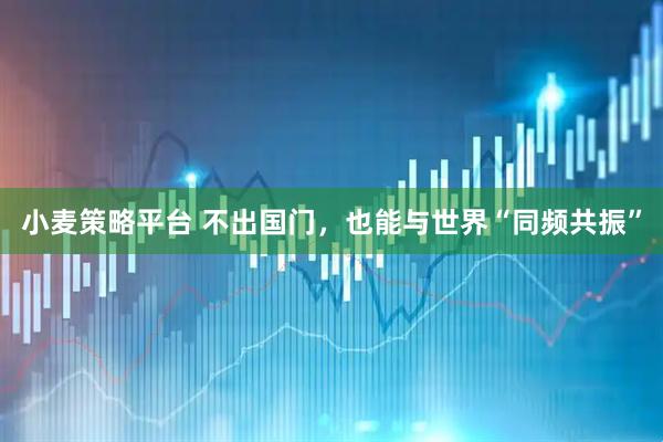 小麦策略平台 不出国门，也能与世界“同频共振”