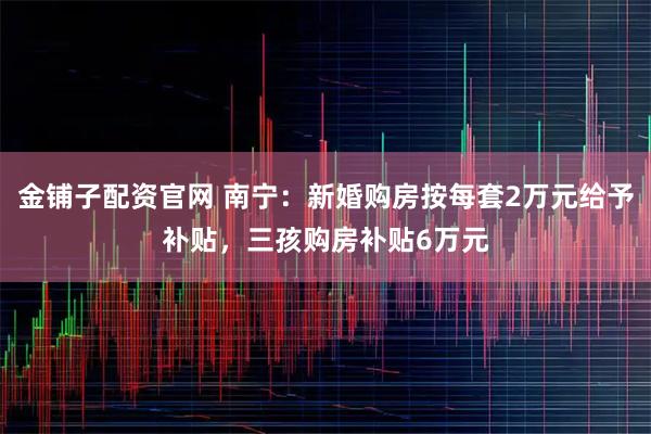 金铺子配资官网 南宁：新婚购房按每套2万元给予补贴，三孩购房补贴6万元